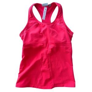 Athleta Women’s Neon Pink Racerback Active Tank Top with Rear Pockets Size M